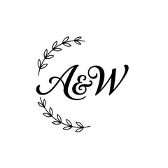 Modern AW Typography Logo for Professional Business Branding