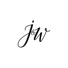 Obraz premium Luxury JW Initial Letter Logo for Premium Brand Identity