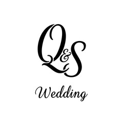 Elegant QS Monogram Logo for Wedding and Boutique Branding