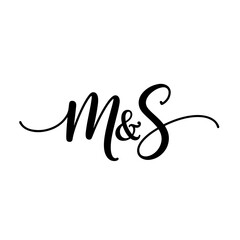 Elegant MS Monogram Logo for Wedding and Boutique Branding
