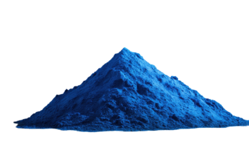 A conical pile of vibrant blue powder (1)