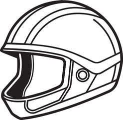 Fototapeta premium helmet outline vector illustration line&nbsp;art