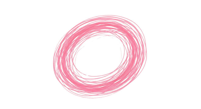 Vibrant pink scribbled circle adds a playful, artistic touch to your creative projects and designs