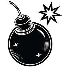 bomb vector icon
