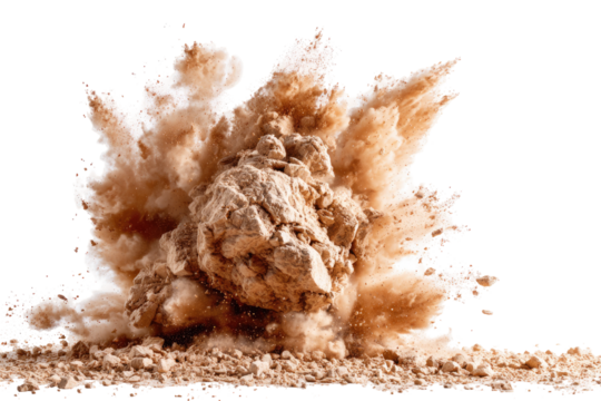 Powerful desert explosion