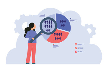 customer segment analysis for marketing or advertising concept