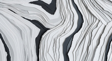 Abstract gray and white wavy lines create a modern and artistic background