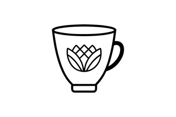 Flora cup design vector on white background