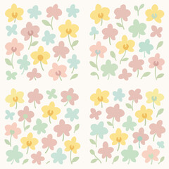 Pastel Orchid Flower Pattern Design 1.