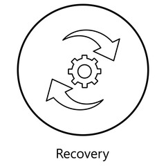 Business Recovery Icon, Growth Recovery Icon, Health Recovery Icon, Data Recovery Icon, Strategy Recovery Icon