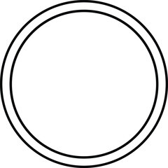 black and white round frame