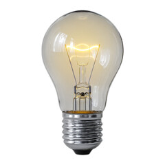 Photo of incandescent light bulb isolated on transparent background