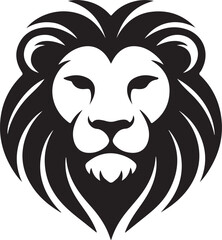 Lion head logo icon, lion face vector Illustration, on a isolated background