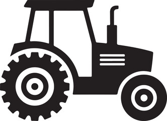Modern agricultural tractor glyph icon