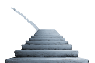 Abstract stairway to ethereal realm