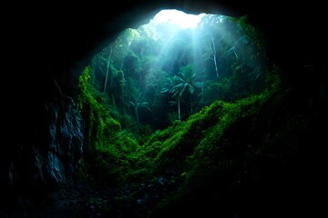 An energetic motion design of glowing blue light concepts that show light in the dark