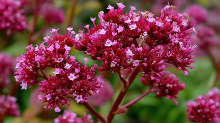 Obraz premium Closeup vibrant pink and red flower clusters
