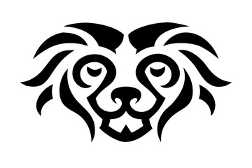 Vector art of lion face represents strength and courage