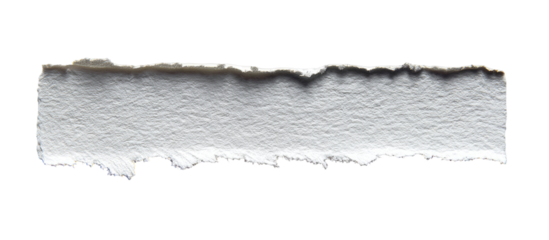 A ripped piece of white paper