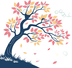 Obraz premium autumn tree with leaves