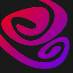 Obraz premium Abstract background with cute curly lines pattern