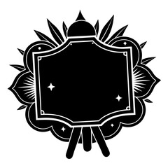 Obraz premium Vision Board Silhouette Vector for Goal Setting and Dream Planning Concepts, Vision Board Vector, Goal Chart Silhouette, Dream Planning Icon 