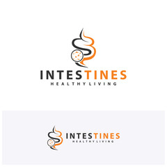 Intestine human organ logo design concepts. Medical symbol. Vector illustration