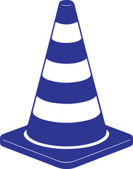 Safety cone vector icon