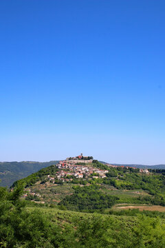 Motovun hilltop town in Croatia.