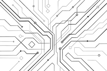 Minimalist Geometric Tech Lines