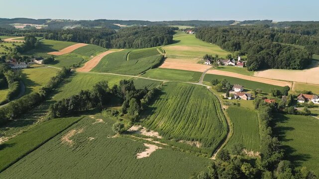 Aerial View near Kaindorf, Hartberg, Styria, Austria