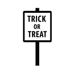 Trick or Treat Signboard Silhouette halloween