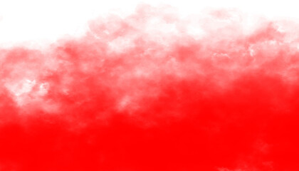 Red smoke cloud fog dust isolated on transparent background. Colorful smoke smog misty fog steam explosion special effect. Smoke texture for Compositing, covering, overlay, design elements, PNG 