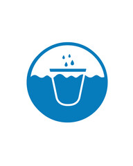 Water table depletion visualization infographic icon Isolated on a transparent background