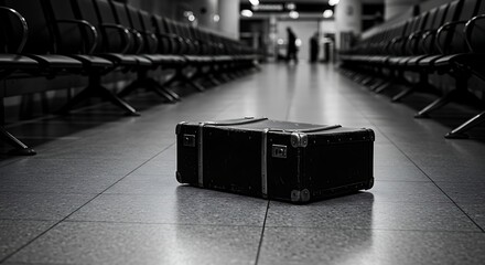 suitcases in the airport Travel: The waiting game.

