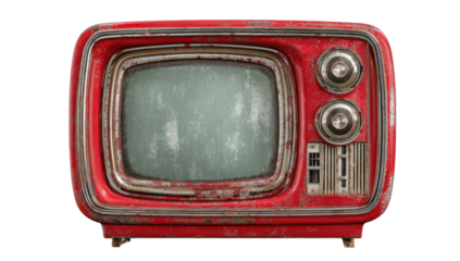 Vintage red television set