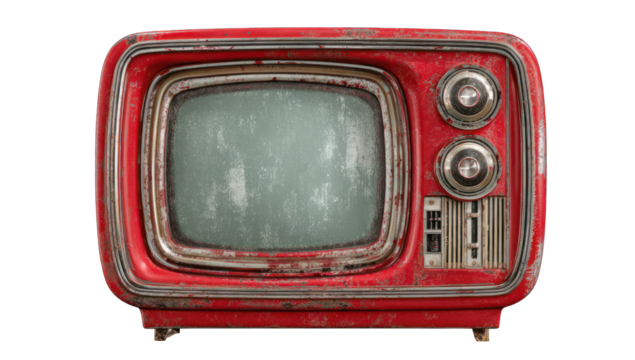 Vintage red television set