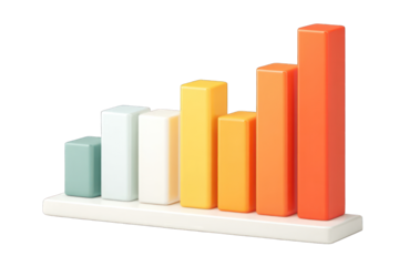 Colorful bar graph graphic