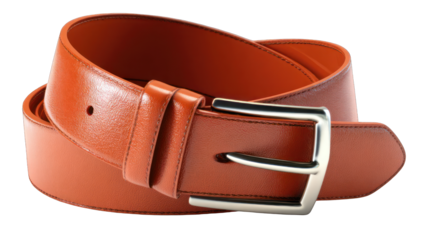 Orange leather belt