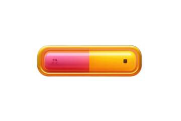 Colorful oblong pill-shaped graphic