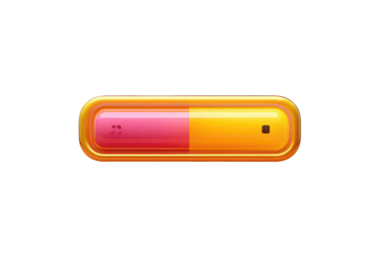 Colorful oblong pill-shaped graphic