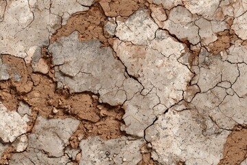 Dry Cracked Earth Texture - Arid Land Surface.