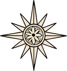 Obraz premium compass rose vector