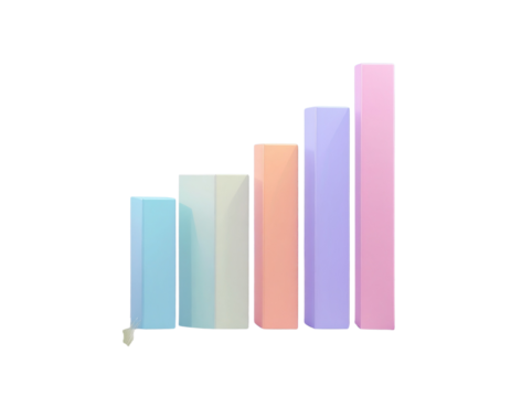 3d blank bar graph template. bar chart mock up. data analysis. colorful statistic bar  