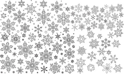 Intricate snowflake patterns creating a festive winter backdrop