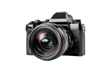 Naklejka premium Close-up of a modern black digital camera