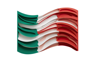 Abstract Italian flag design