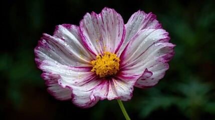 Obraz premium Pink and white flower closeup
