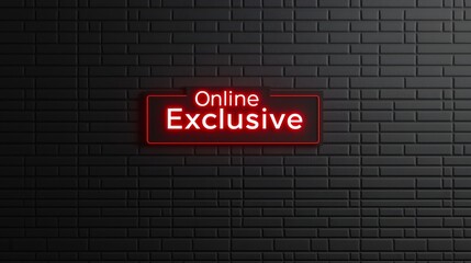 Fototapeta premium A glowing red sign reads 