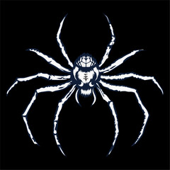 Halloween spider vector clipart design.